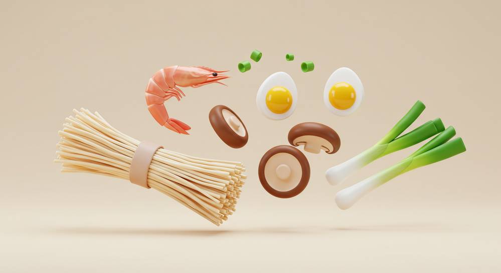 Chuẩn bị nguyên liệu cho món mì trường thọ